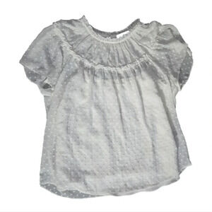 J. CREW | Ivory Sheer Swiss Dot Blouse w/Camisole Sz S